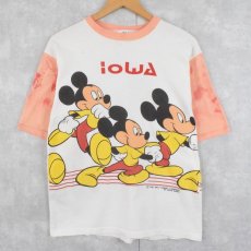 画像1: 90's Disney MICKEY MOUSE USA製 "!OWA" キャラクタープリントTシャツ M (1)