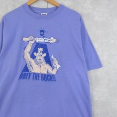 画像1: 2000's CARLO 2001 "OBEY THE ROCK" ゴリライラストプリントTシャツ XL (1)