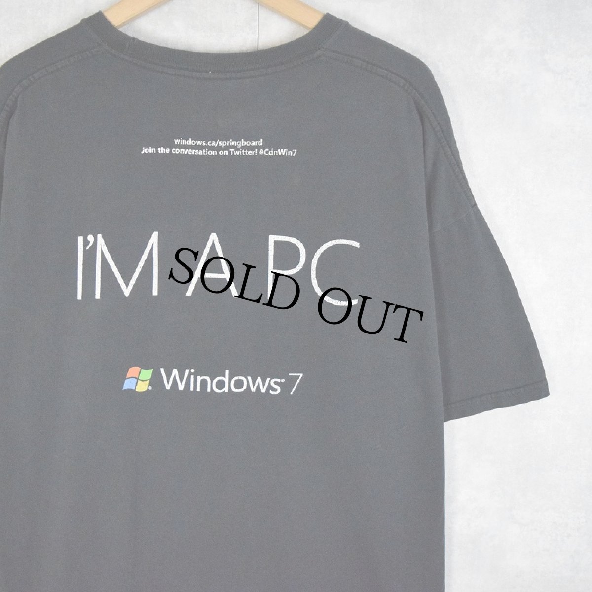 画像1: Windows "I'M A PC" コンピューター企業プリントTシャツ BLACK XL (1)