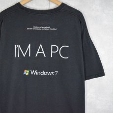 画像1: Windows "I'M A PC" コンピューター企業プリントTシャツ BLACK XL (1)