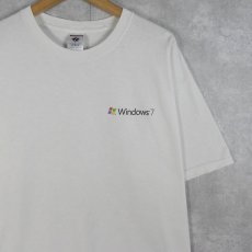 画像1: Windows コンピューター企業 ロゴプリントTシャツ XL (1)