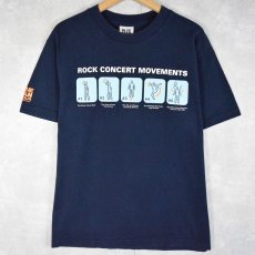画像1: BLUE MAN GROUP USA製 "Rock Concert Movements" パフォーマンスグループ プリントTシャツ NAVY M (1)