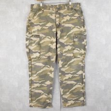 画像1: Carhartt "relaxed fit" カモ柄 カーゴパンツ W37 (1)