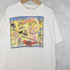 画像1: 90's 7UP UNCOLA ISLAND USA製 アート×フォトTシャツ (1)