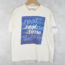 画像1: 2000's TEXAS INSTRUMENTS "It's real. It's time" テクノロジー企業 プリントTシャツ L (1)