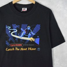 画像1: 90's MOTOROLA USA製 "CyberSURFR" 携帯電話企業Tシャツ XL (1)