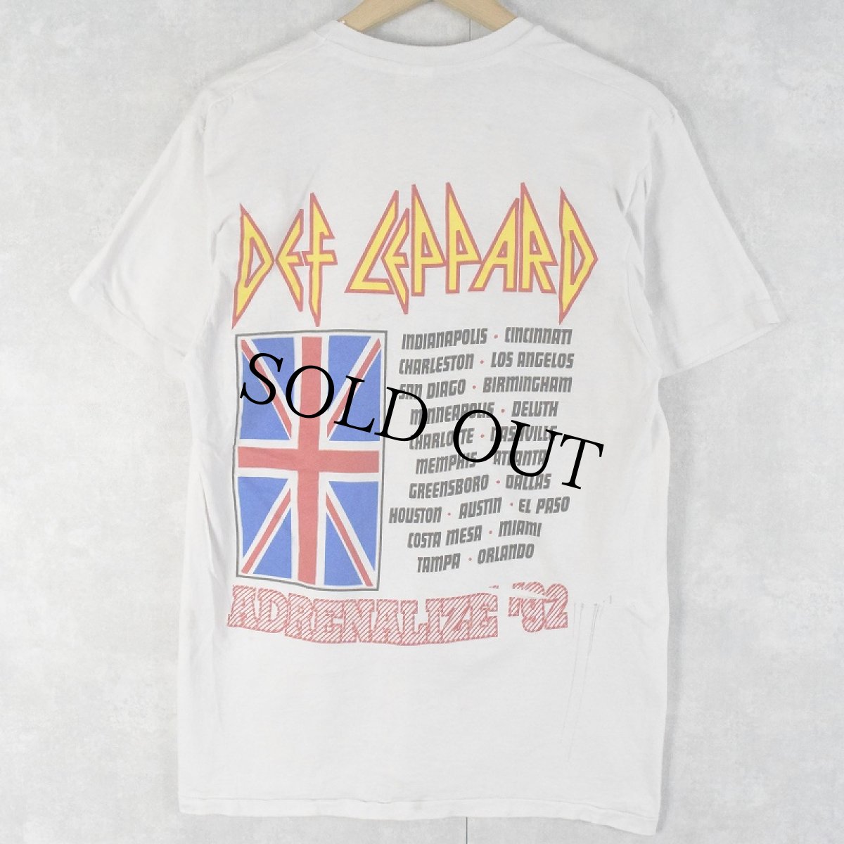 画像2: 90's DEF LEPPARD "ADRENALIZE" ロックバンド アルバムTシャツ L (2)