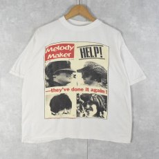 画像1: 90's THE BEATLES "Melody Maker" ロックバンド マガジンプリントTシャツ L (1)