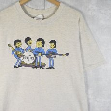 画像1: 90's THE BEATLES ロックバンドイラストプリントTシャツ L (1)