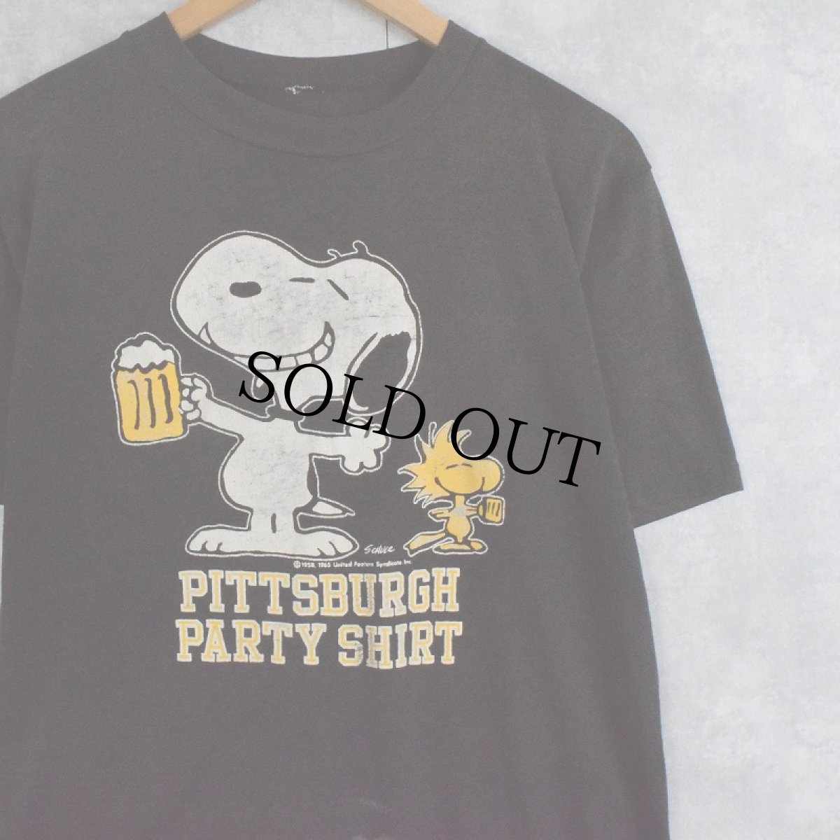 画像1: 70〜80's SNOOPY USA製 "PITTSBURGH PARTY SHIRT" キャラクターTシャツ (1)