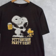 画像1: 70〜80's SNOOPY USA製 "PITTSBURGH PARTY SHIRT" キャラクターTシャツ (1)