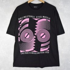 画像1: 80's The Rolling Stones "STEEL WHEELS" ロックバンドツアーTシャツ (1)