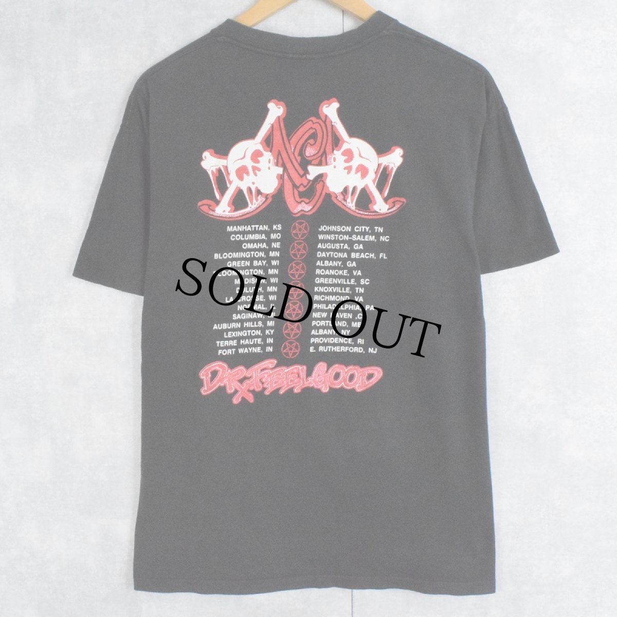 画像2: 80's Motley Crue "DR FEELGOOD TOUR" ヘヴィメタルバンドTシャツ (2)
