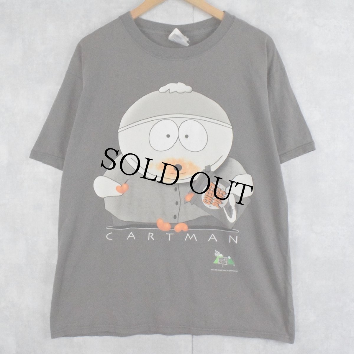 画像1: 90's CARTMAN "CHEESY POOFS" キャラクタープリントTシャツ L (1)