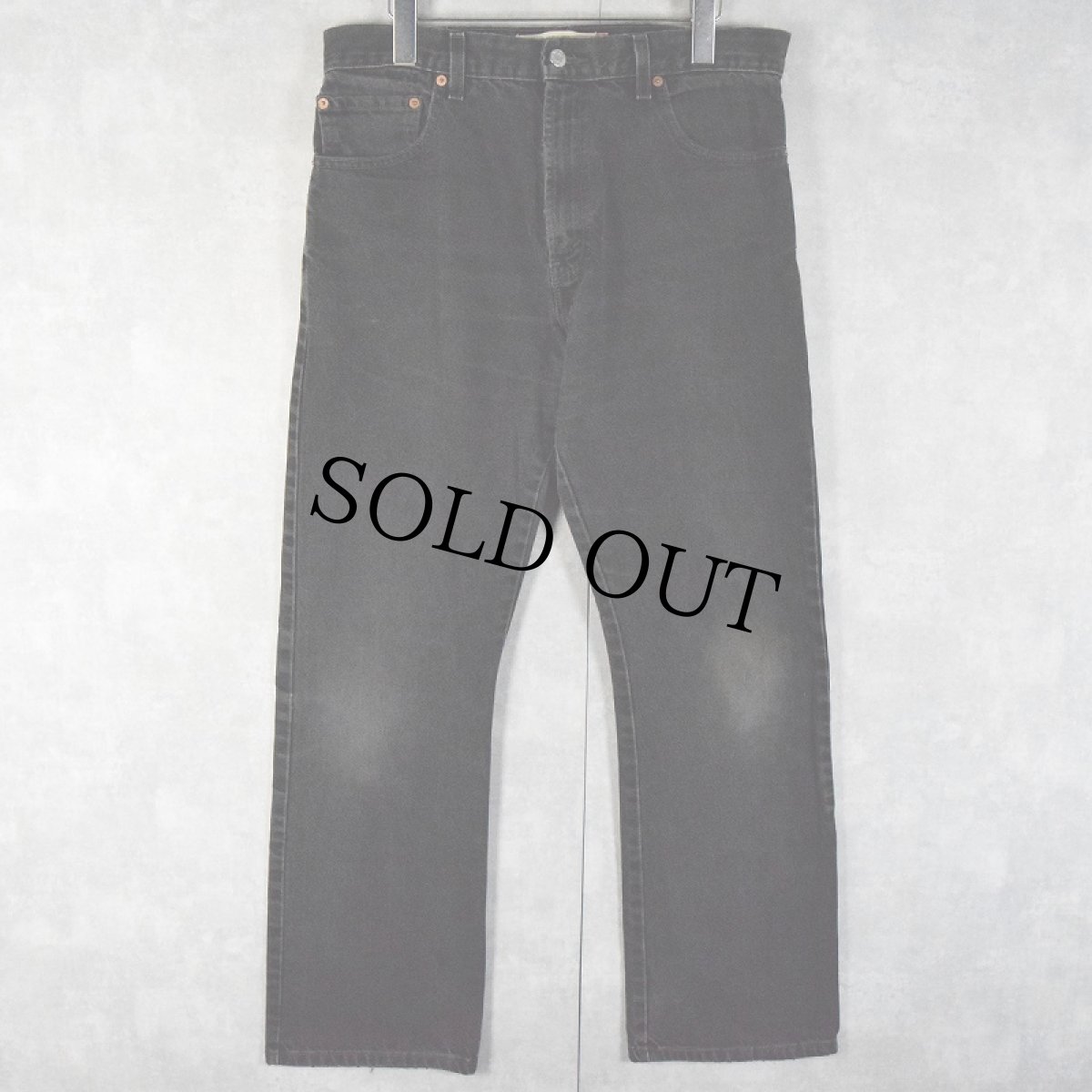 画像1: 2000's Levi's 517 "サルファブラック" ブーツカット ブラックデニムパンツ W33 (1)