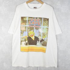 画像1: 90's Kermit USA製 "TOO LATE with Kermit Letterfrog" キャラクタープリントTシャツ XL (1)