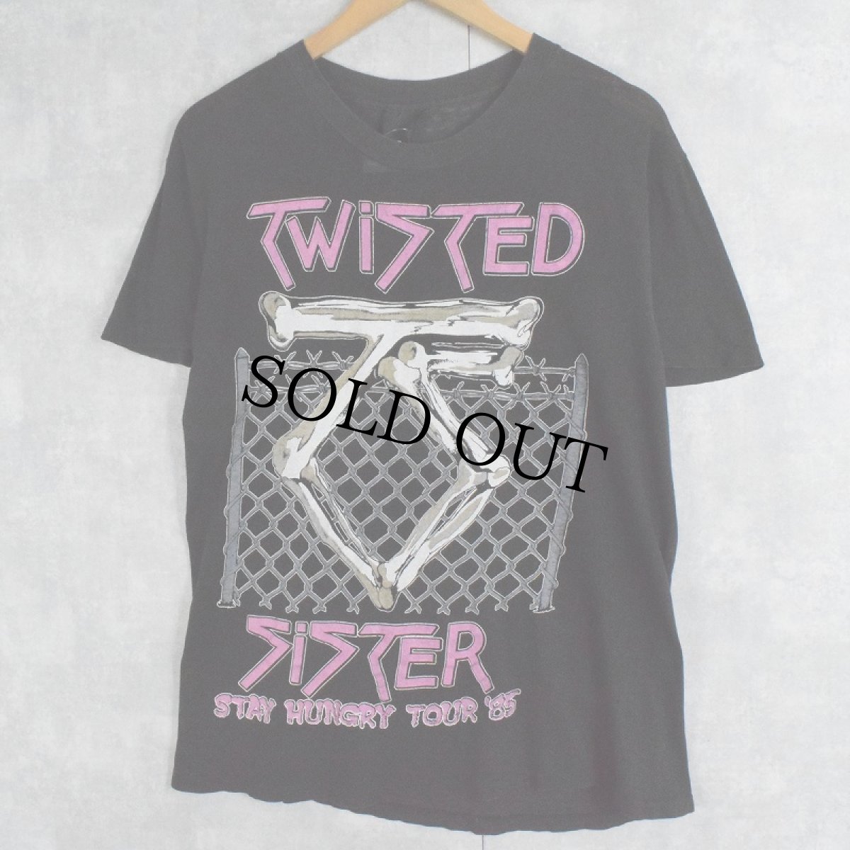 画像1: 80's TWISTED SISTER "STAY HUNGRY TOUR '85" ヘヴィメタルバンドTシャツ L (1)