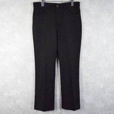 画像1: 90's Levi's 517 USA製 "STA-PREST" PANTS W33 BLACK (1)