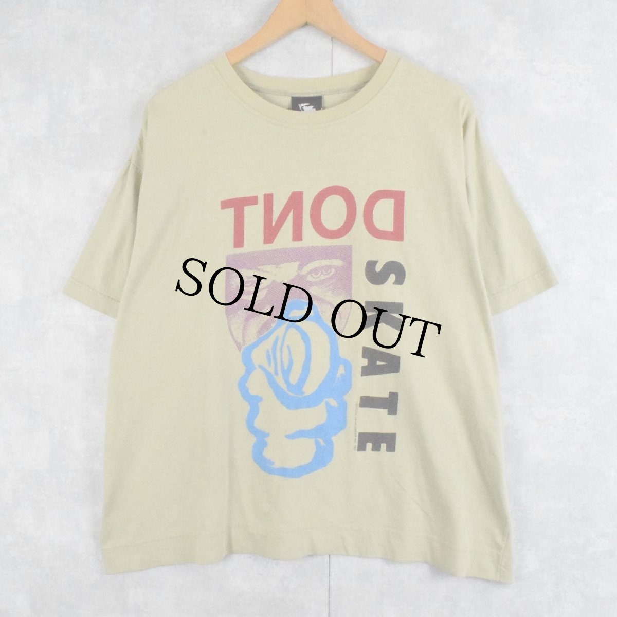 画像1: 90's GOTCHA USA製 "DONT SKATE" プリントTシャツ L (1)