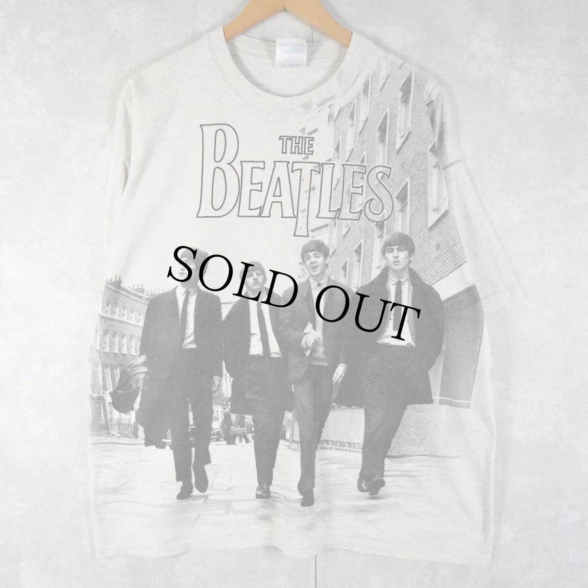 画像1: THE BEATLES ロックバンド大判プリントTシャツ XL (1)