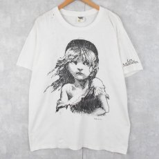 画像1: 90's USA製 Les Miserables ミュージカルプリントTシャツ L (1)