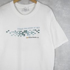 画像2: 2000's Microsoft "Visual Studio. net" コンピューター企業プリントTシャツ L (2)