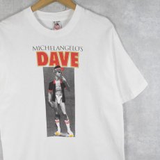 画像1: 90's USA製 "MICHELANGELO'S DAVE" ダビデ像パロディプリントTシャツ M (1)