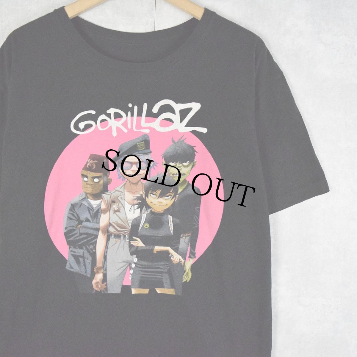 画像1: 2000's GORILLAZ ロックバンドTシャツ BLACK (1)