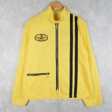 画像1: 【SALE】 80's PENNZOIL USA製 石油関連企業 パッチ付き ナイロンレーシングジャケット M (1)