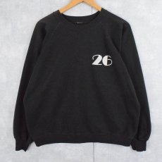 画像2: 70〜80's "26" ナンバリングプリント ラグランスウェット BLACK (2)