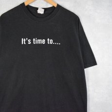 画像1: "It's time to... make a change" プリントTシャツ BLACK XL (1)