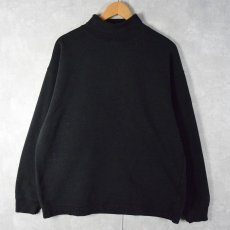 画像1: 90's GAP 刺繍入り タートルネックスウェット BLACK M (1)