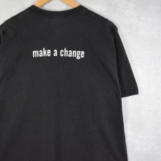 画像2: "It's time to... make a change" プリントTシャツ BLACK XL (2)