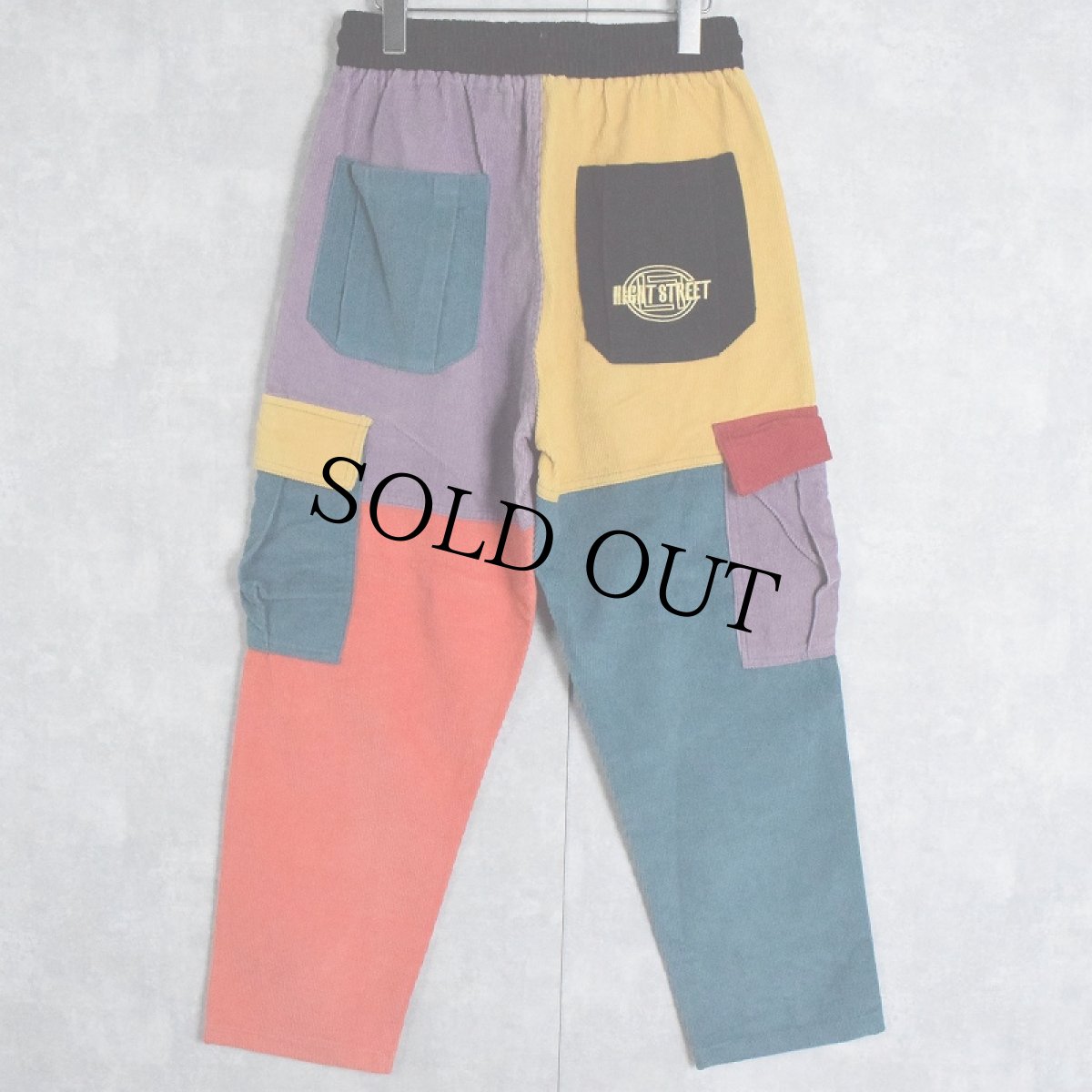 画像2: AELFRIC EDEN クレイジーパターン コーデュロイイージーカーゴパンツ M (2)