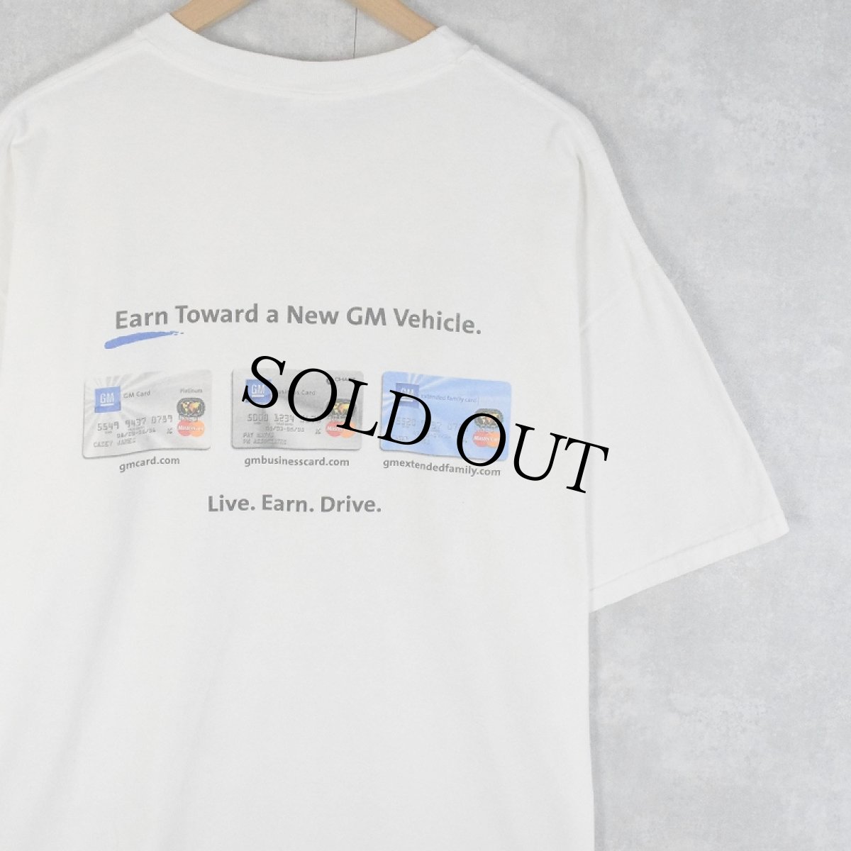 画像1: Mastercard "I earn more than you do." クレジットカードプリントTシャツ XL (1)