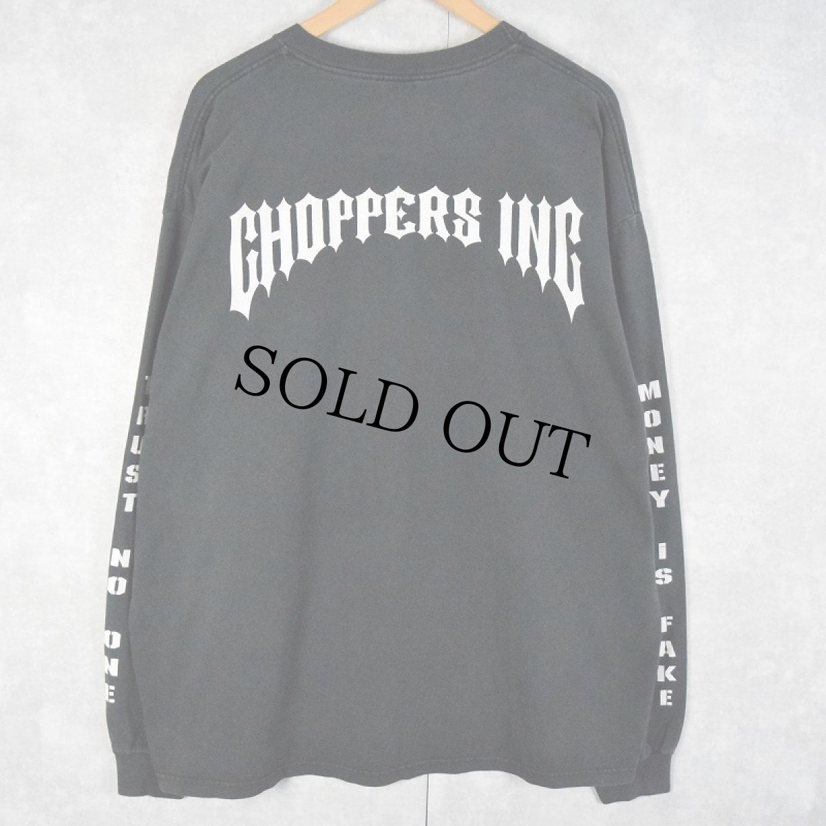 画像2: CHOPPERS INC "The ChopFather" バイクカスタムショップ 映画パロディプリントロンT BLACK 2XL (2)