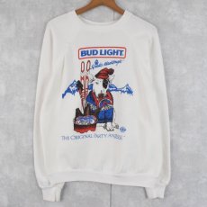 画像1: 80's BUD LIGHT Spuds MacKenzie "THE ORIGINAL PARTY ANIMAL" ビールブランド プリントスウェット L (1)