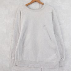 画像1: 80's Champion REVERSE WEAVE トリコタグ USA製 ロゴ刺繍スウェット XL (1)