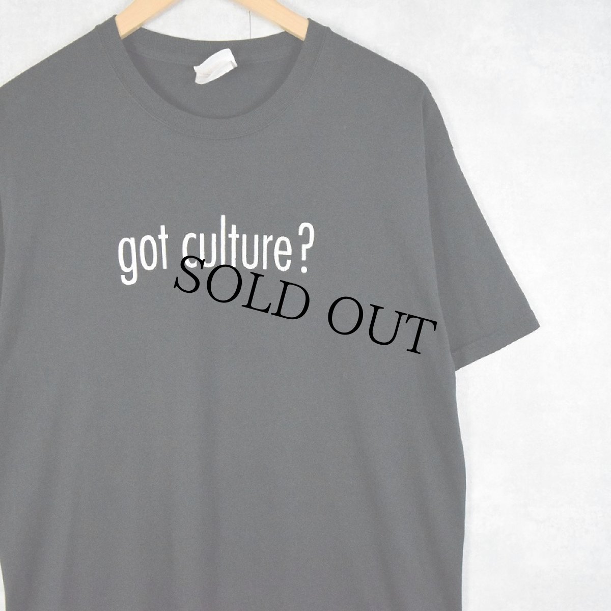 画像1: "got culture?" パロディプリントTシャツ L (1)