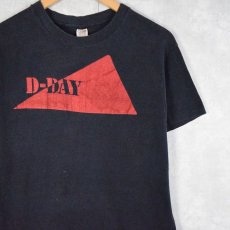 画像1: 70's Hanes USA製 "D-DAY" プリントTシャツ BLACK M (1)