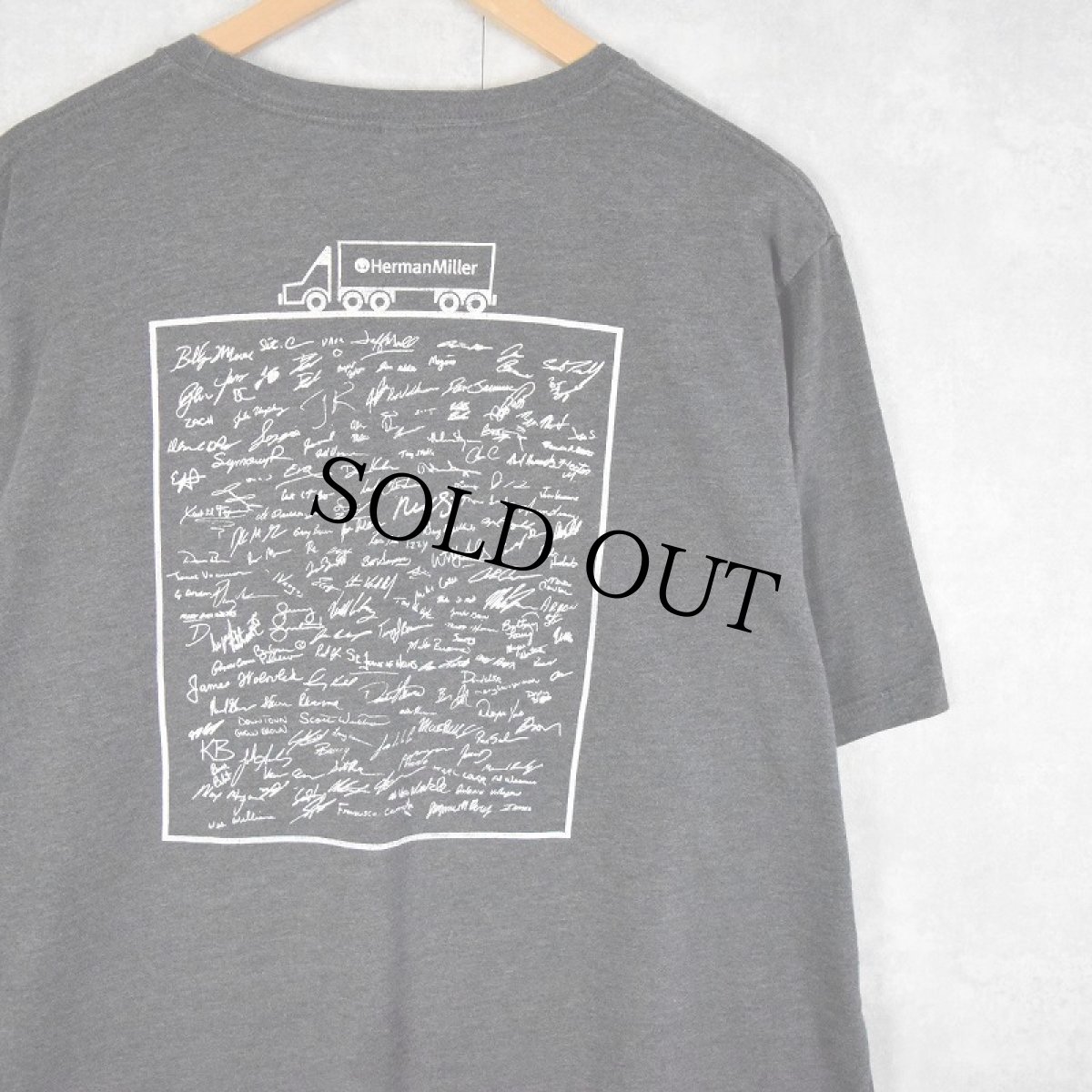 画像2: Herman Miller インテリアメーカー ロゴプリントTシャツ (2)