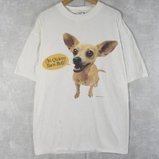 画像1: 90's TACO BELL ファストフードチェーン 犬プリントTシャツ ONE SIZE (1)