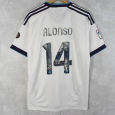 画像2: 2012-2013 Real Madrid "ALONSO 14" サッカーユニフォームシャツ XL (2)