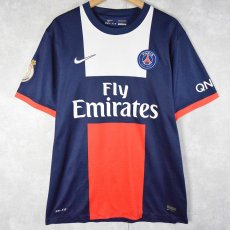 画像1: 2013-2014 Paris Saint-Germain "CAVANI 9" サッカーユニフォームシャツ NAVY L (1)