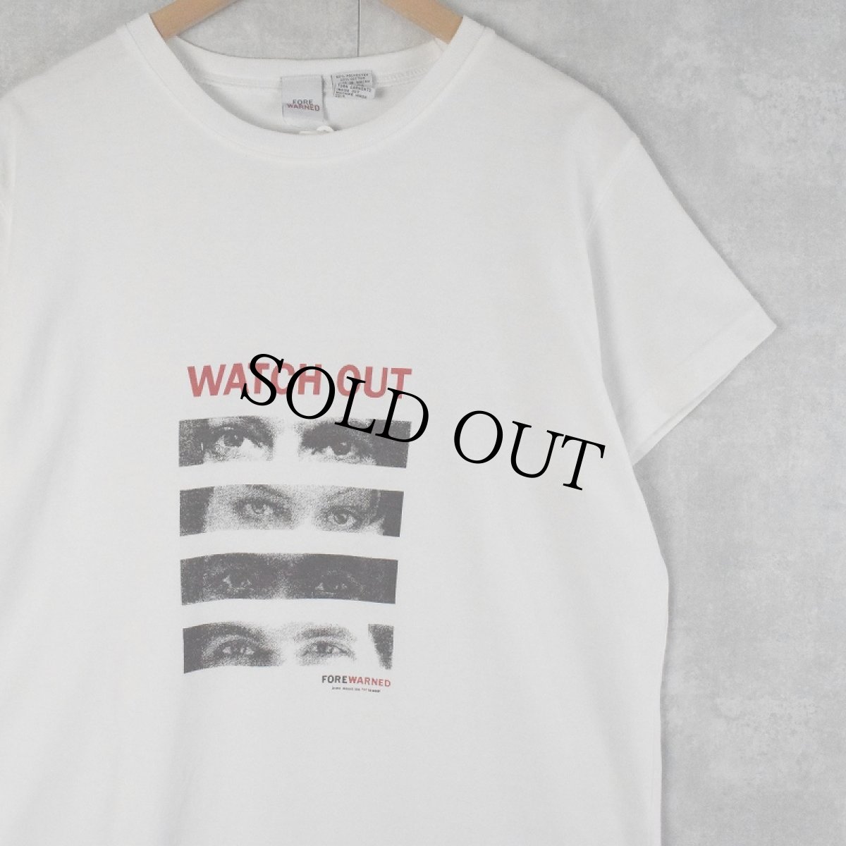 画像1: 【SALE】 FORE WARNED "WATCH OUT" イラストプリントTシャツ L (1)