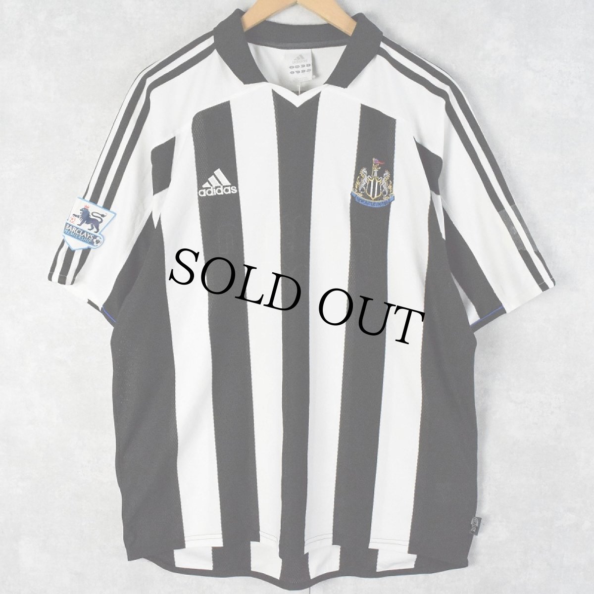 画像1: 1995-2010 adidas Newcastle United サッカーユニフォームシャツ L (1)