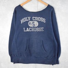 画像1: 80〜90's "HOLY CROSS LACROSSE" カットオフ プリントスウェット (1)