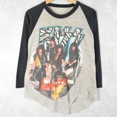 画像1: 80's KISS "ANIMALIZE" ハードロックバンド アルバムラグランTシャツ (1)