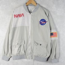 画像1: NASA ワームロゴ ワッペン付きフライトジャケット M (1)