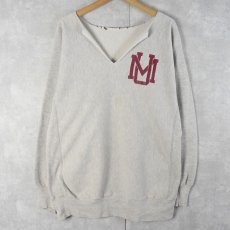 画像1: 90's〜 Champion REVERSE WEAVE "MASSACHUSETTS" カットオフスウェット (1)